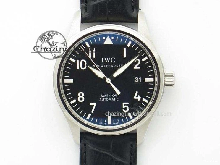 MIROTIME 0423 Pilot Chrono SS AZF 1:1 Best Edition Blue Dial on Brown Leather Strap A TimelessDesign 7060